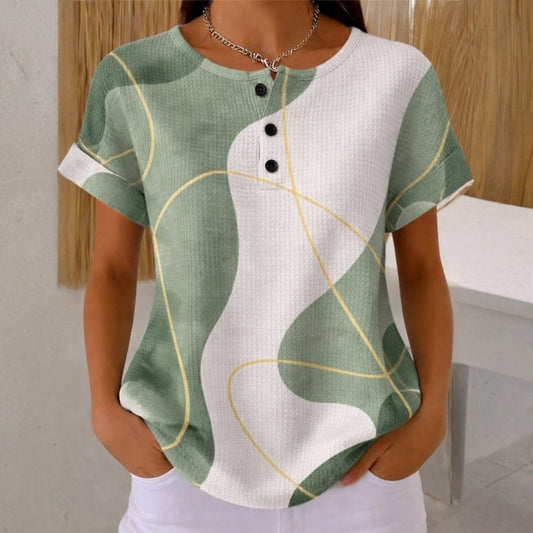 Daniela™ | Blusa Casual de Bloques de Color