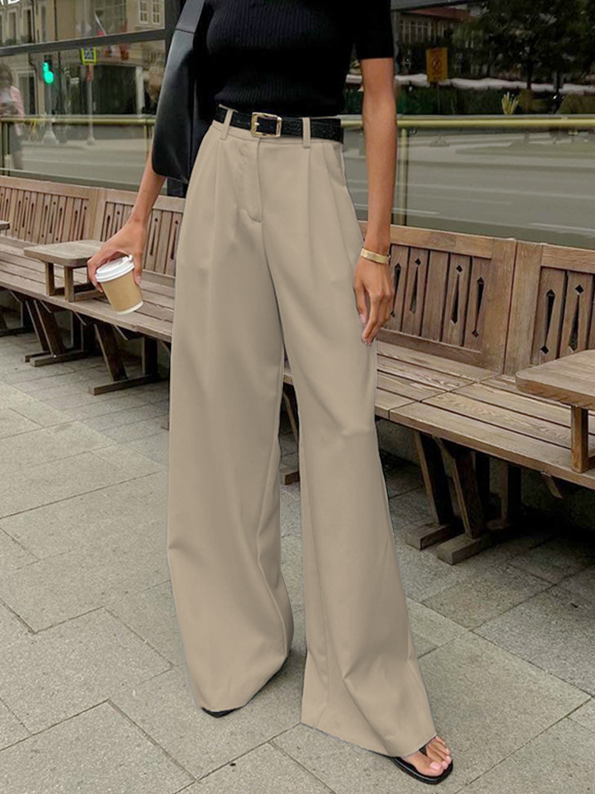 Renata | Pantalones anchos sin cinturón