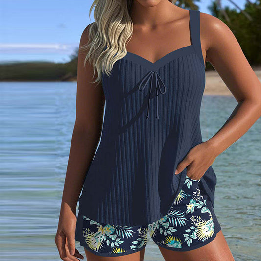 Rocío | Tankini a rayas con braguita de dos piezas