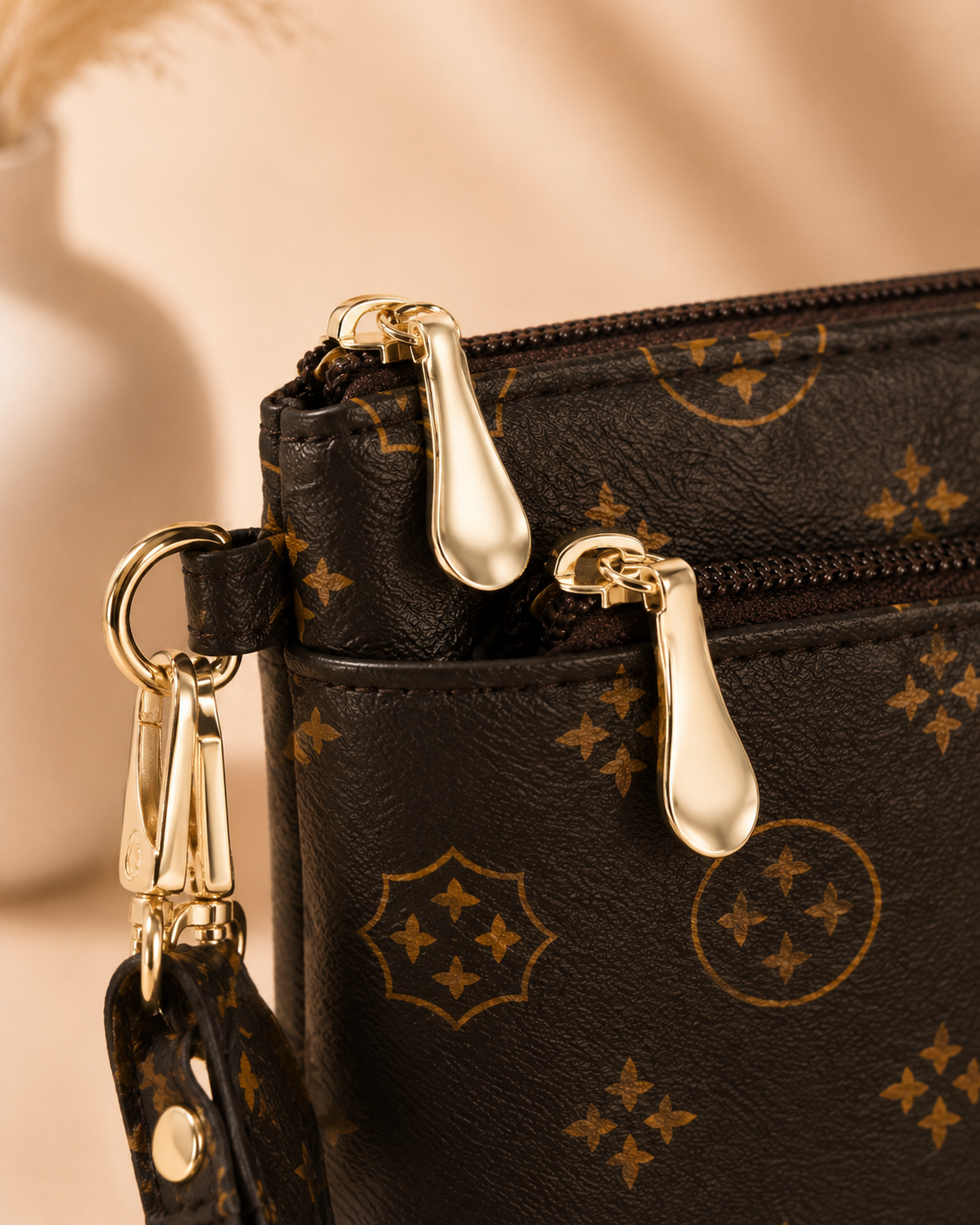Bolso Bandolera Elegance con Detalles Dorados