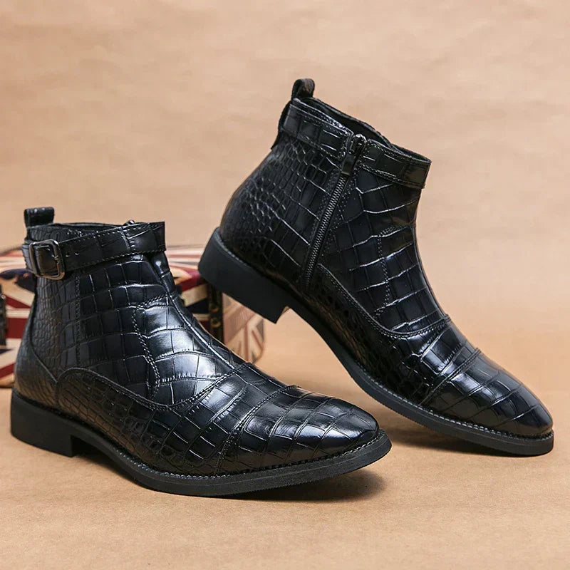 Dylan | Botas con hebilla de cuero sintético