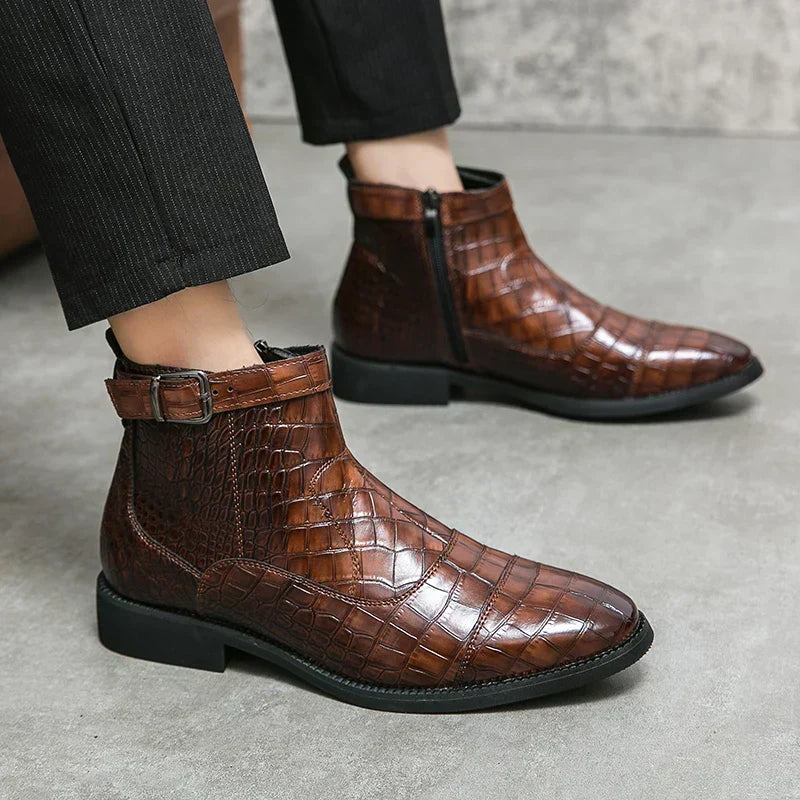 Dylan | Botas con hebilla de cuero sintético