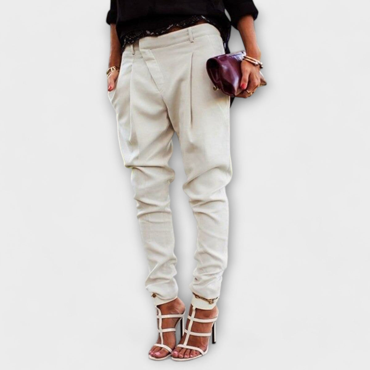 Mira - Pantalones elegantes de cintura alta