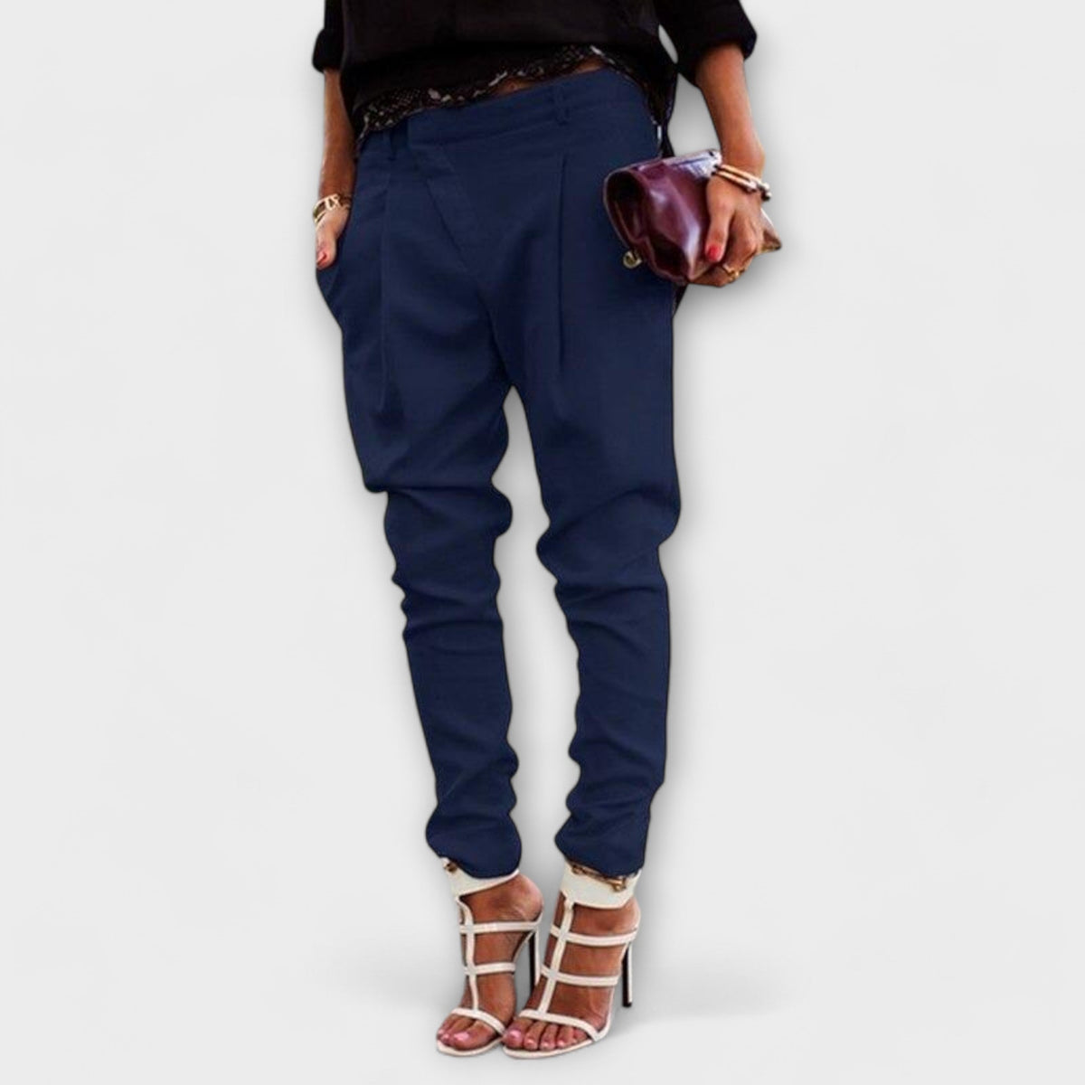 Mira - Pantalones elegantes de cintura alta