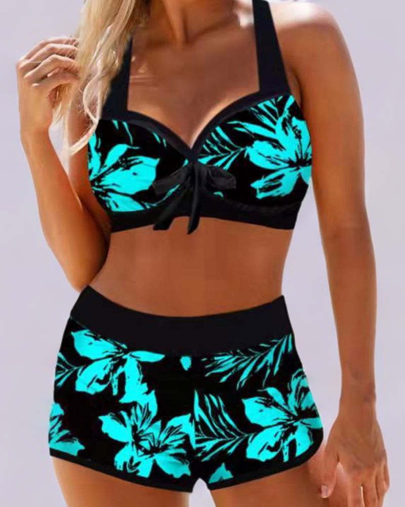 Josefa | Bañador de cintura alta con estampado floral