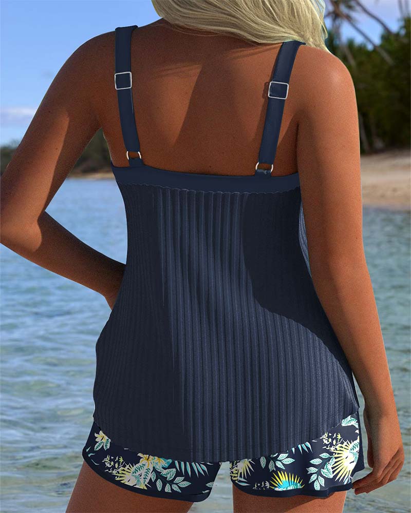 Rocío | Tankini a rayas con braguita de dos piezas