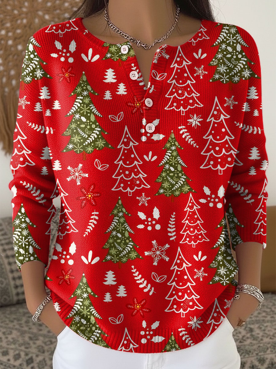 Edith Jersey de Navidad con Botones