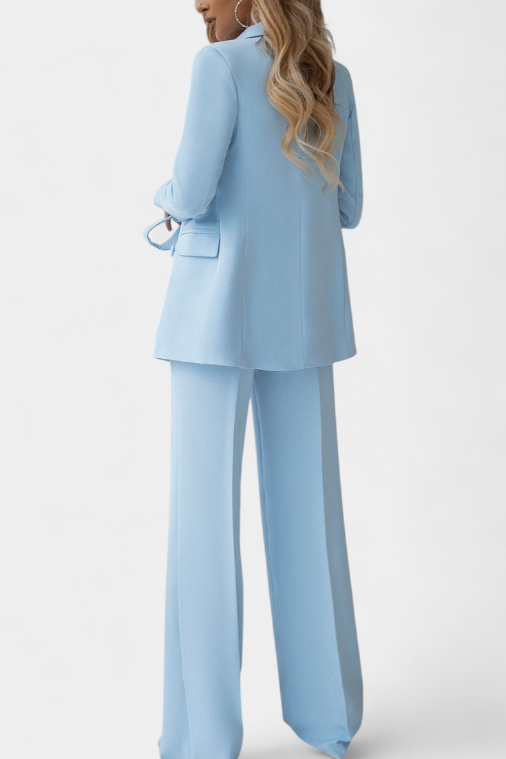 Julia Conjunto Urbano de Blazer y Pantalón de Corte Regular