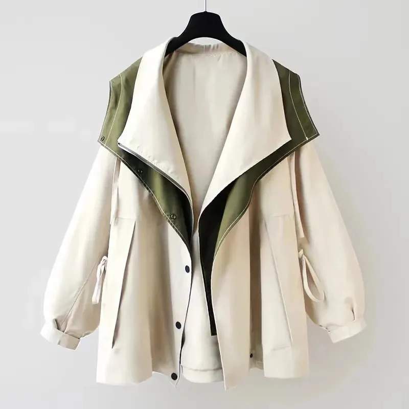 Ella Chaqueta Elegante con Protección Contra el Viento y la Lluvia